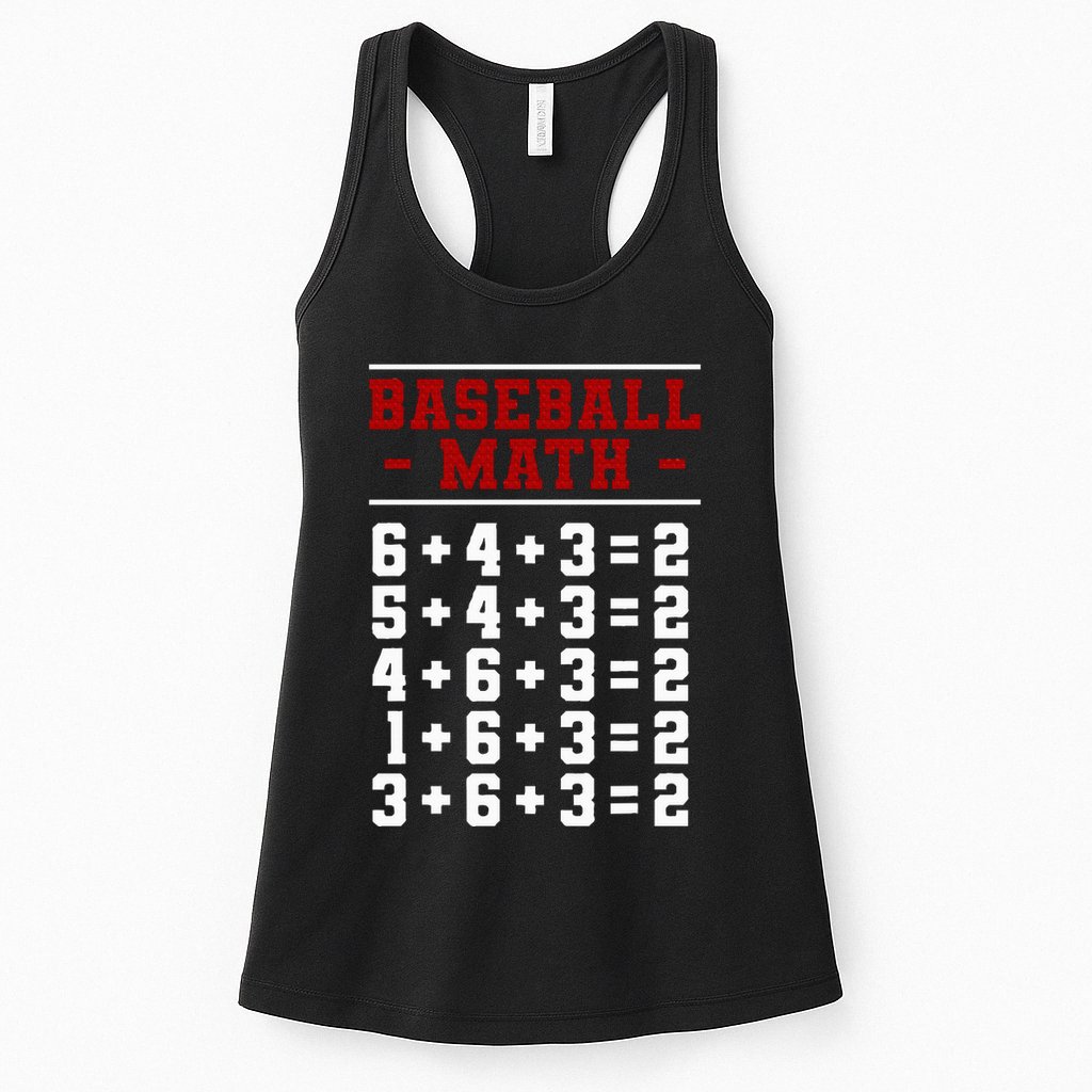Baseball Math Operation Double Play Mathematician Womens Tank Top