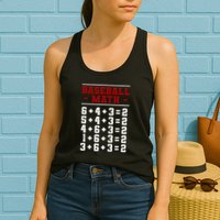 Baseball Math Operation Double Play Mathematician Womens Tank Top