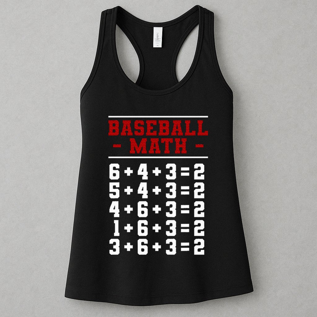 Baseball Math Operation Double Play Mathematician Womens Tank Top