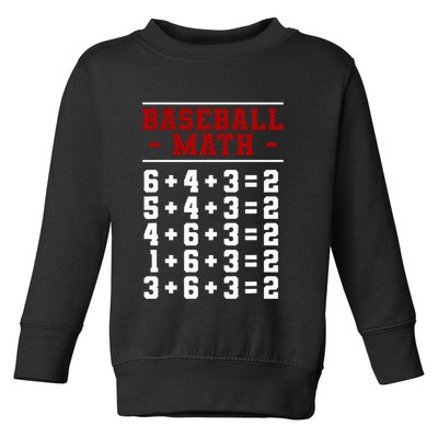 Baseball Math Operation Double Play Mathematician Toddler Sweatshirt