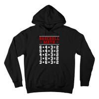 Baseball Math Operation Double Play Mathematician Tall Hoodie