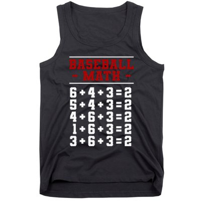 Baseball Math Operation Double Play Mathematician Tank Top