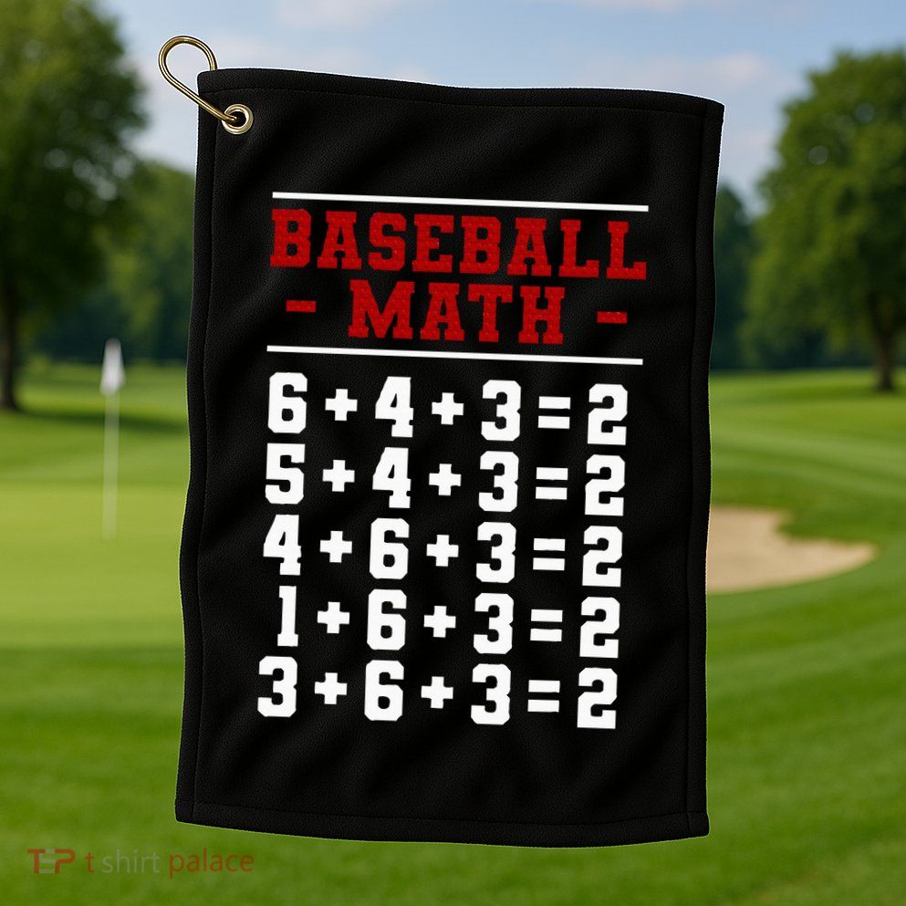 Baseball Math Operation Double Play Mathematician Golf Towel