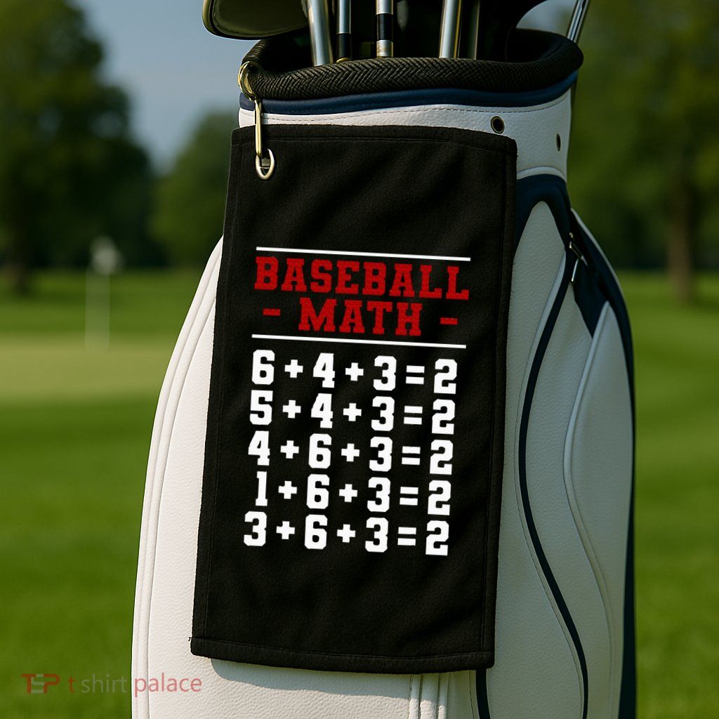Baseball Math Operation Double Play Mathematician Golf Towel