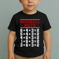 Baseball Math Operation Double Play Mathematician Toddler T-Shirt