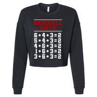 Baseball Math Operation Double Play Mathematician Cropped Pullover Crew
