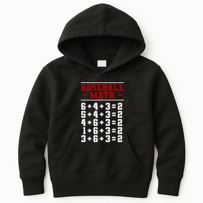 Baseball Math Operation Double Play Mathematician Kids Hoodie