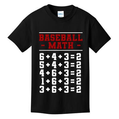 Baseball Math Operation Double Play Mathematician Kids T-Shirt