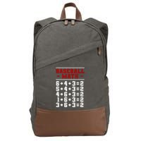 Baseball Math Operation Double Play Mathematician Cotton Canvas Backpack