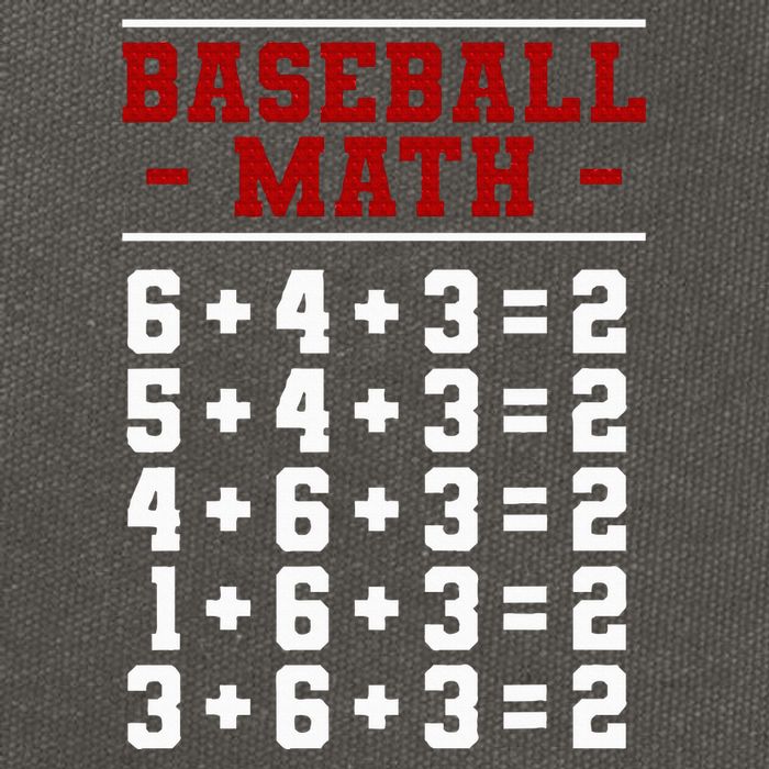 Baseball Math Operation Double Play Mathematician Cotton Canvas Backpack