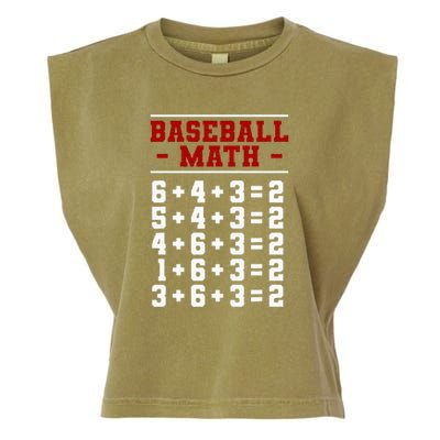 Baseball Math Operation Double Play Mathematician Garment-Dyed Women's Muscle Tee