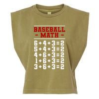 Baseball Math Operation Double Play Mathematician Garment-Dyed Women's Muscle Tee
