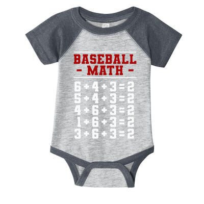 Baseball Math Operation Double Play Mathematician Infant Baby Jersey Bodysuit