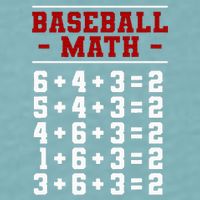Baseball Math Operation Double Play Mathematician Sueded Cloud Jersey T-Shirt