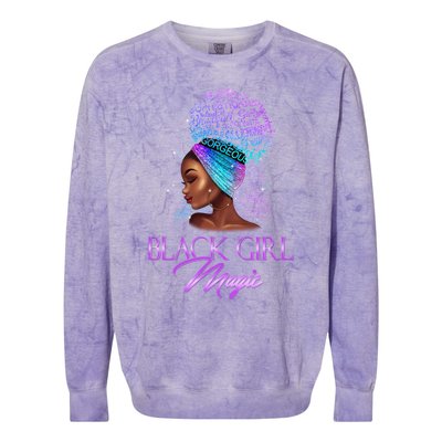 Black Magic Pride Proud Excellence Natural Hair Gift Colorblast Crewneck Sweatshirt