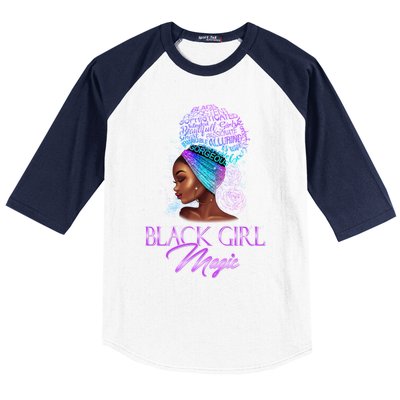 Black Magic Pride Proud Excellence Natural Hair Gift Baseball Sleeve Shirt