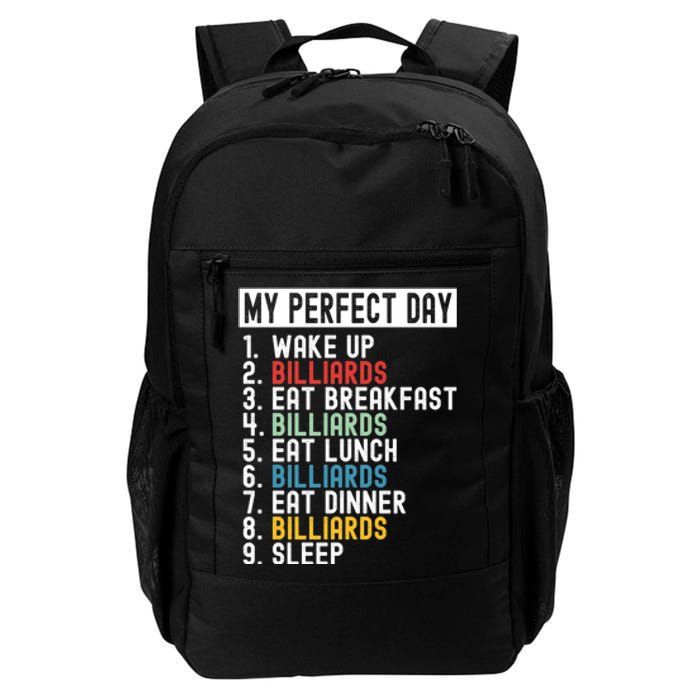 Billiards My Perfect Day Billiards Dad Gift For Father’s Day Daily Commute Backpack