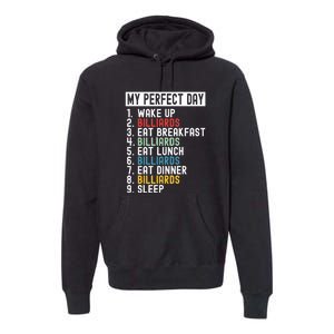 Billiards My Perfect Day Billiards Dad Gift For Father’s Day Premium Hoodie