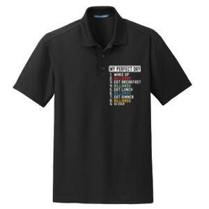 Billiards My Perfect Day Billiards Dad Gift For Father’s Day Dry Zone Grid Polo