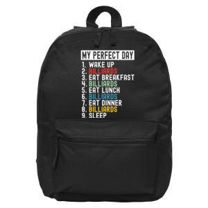 Billiards My Perfect Day Billiards Dad Gift For Father’s Day 16 in Basic Backpack