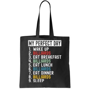 Billiards My Perfect Day Billiards Dad Gift For Father’s Day Tote Bag