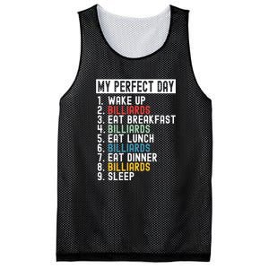 Billiards My Perfect Day Billiards Dad Gift For Father’s Day Mesh Reversible Basketball Jersey Tank