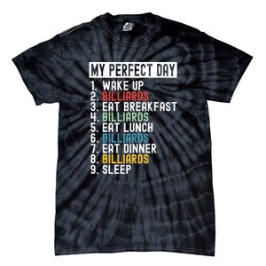 Billiards My Perfect Day Billiards Dad Gift For Father’s Day Tie-Dye T-Shirt