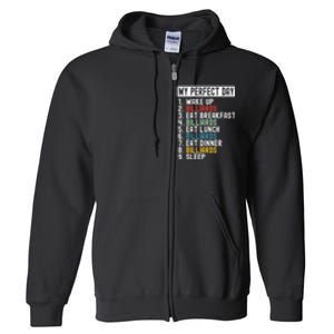 Billiards My Perfect Day Billiards Dad Gift For Father’s Day Full Zip Hoodie