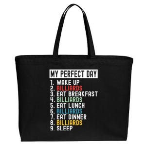 Billiards My Perfect Day Billiards Dad Gift For Father’s Day Cotton Canvas Jumbo Tote