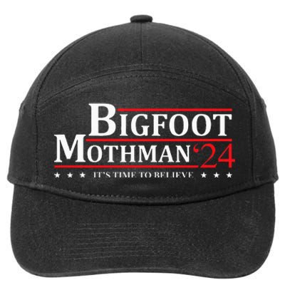 Bigfoot Mothman President 2024 Election Campaign 7-Panel Snapback Hat