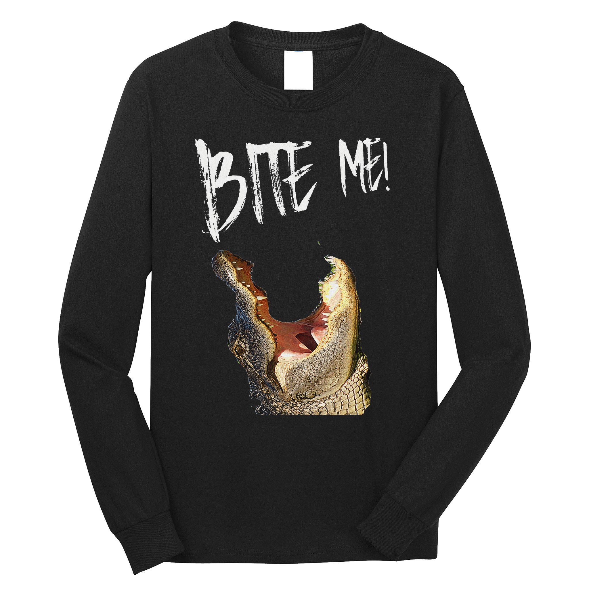 Bite Me! Printed Alligator Vintage Long Sleeve Shirt