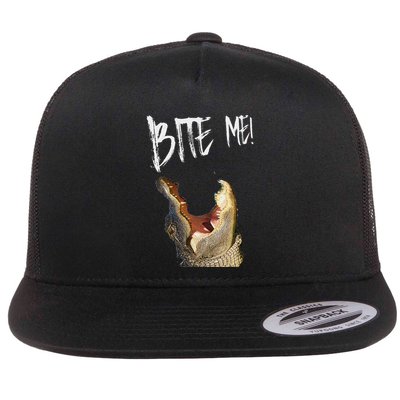 Bite Me! Printed Alligator Vintage Flatbill Hat