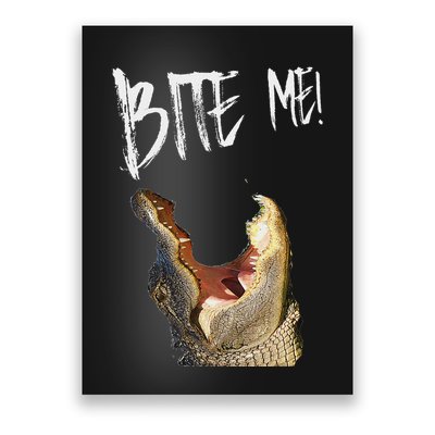 Bite Me! Printed Alligator Vintage Poster