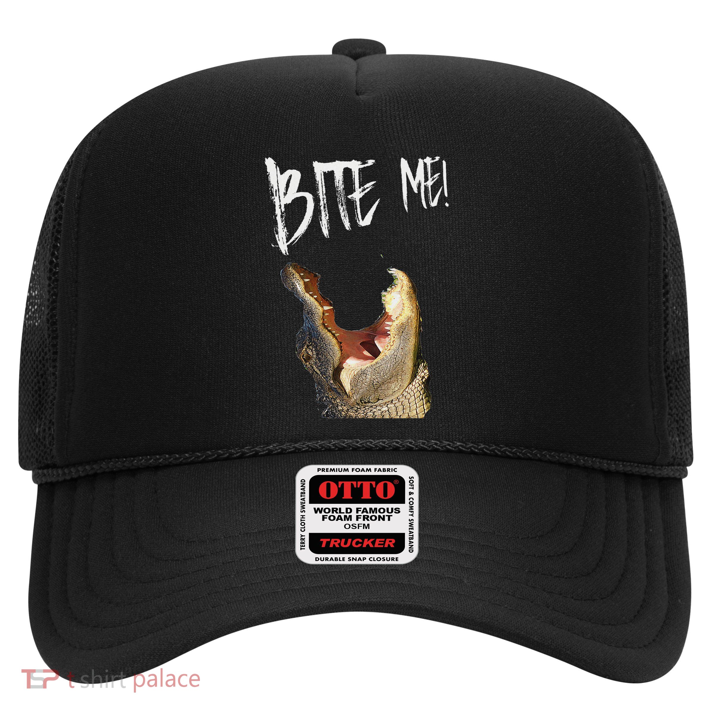 Bite Me! Printed Alligator Vintage Trucker Hat