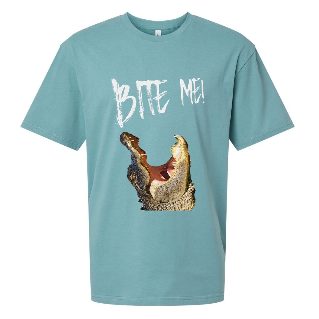 Bite Me! Printed Alligator Vintage Sueded Cloud Jersey T-Shirt