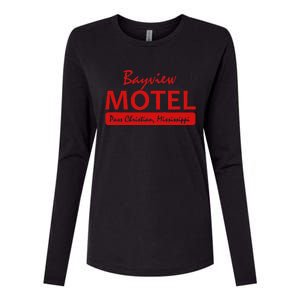 Bayview Motel Pass Christian Mississippi Womens Cotton Relaxed Long Sleeve T-Shirt