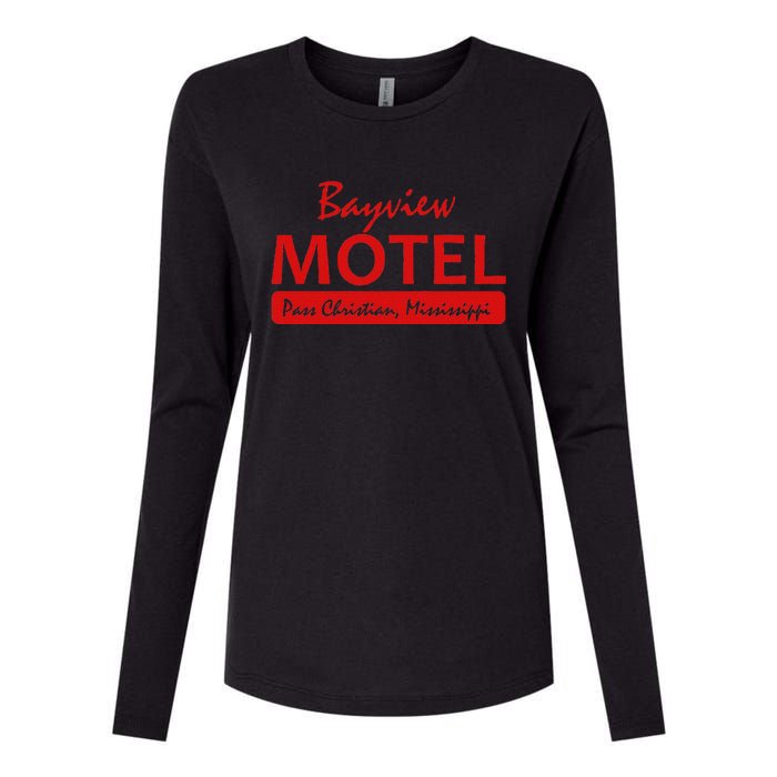 Bayview Motel Pass Christian Mississippi Womens Cotton Relaxed Long Sleeve T-Shirt