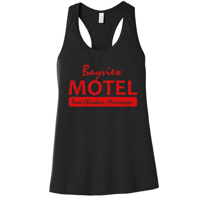 Bayview Motel Pass Christian Mississippi Women's Racerback Tank