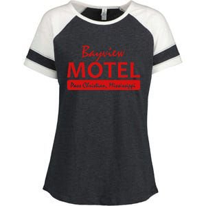 Bayview Motel Pass Christian Mississippi Enza Ladies Jersey Colorblock Tee