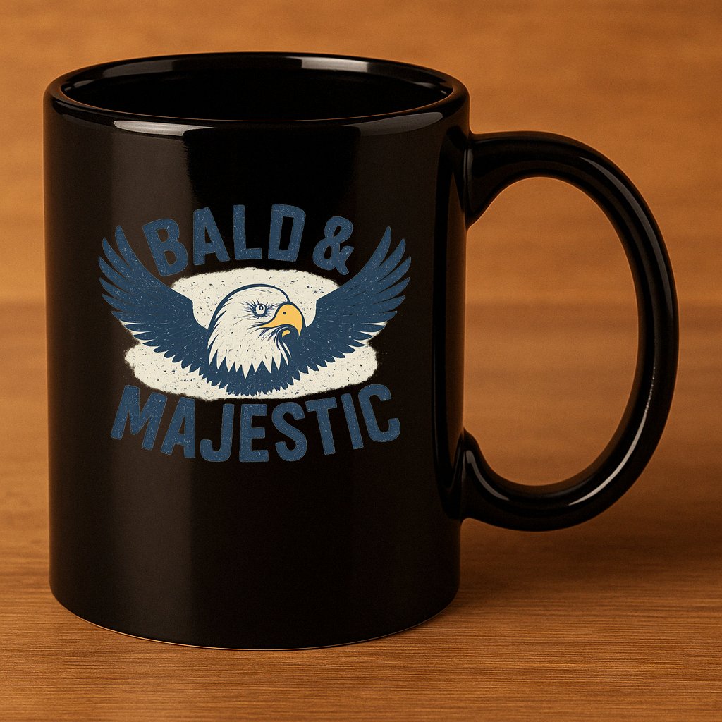 Bald & Majestic - Perfect Gift for Dads 11oz C Handle Ceramic Mug