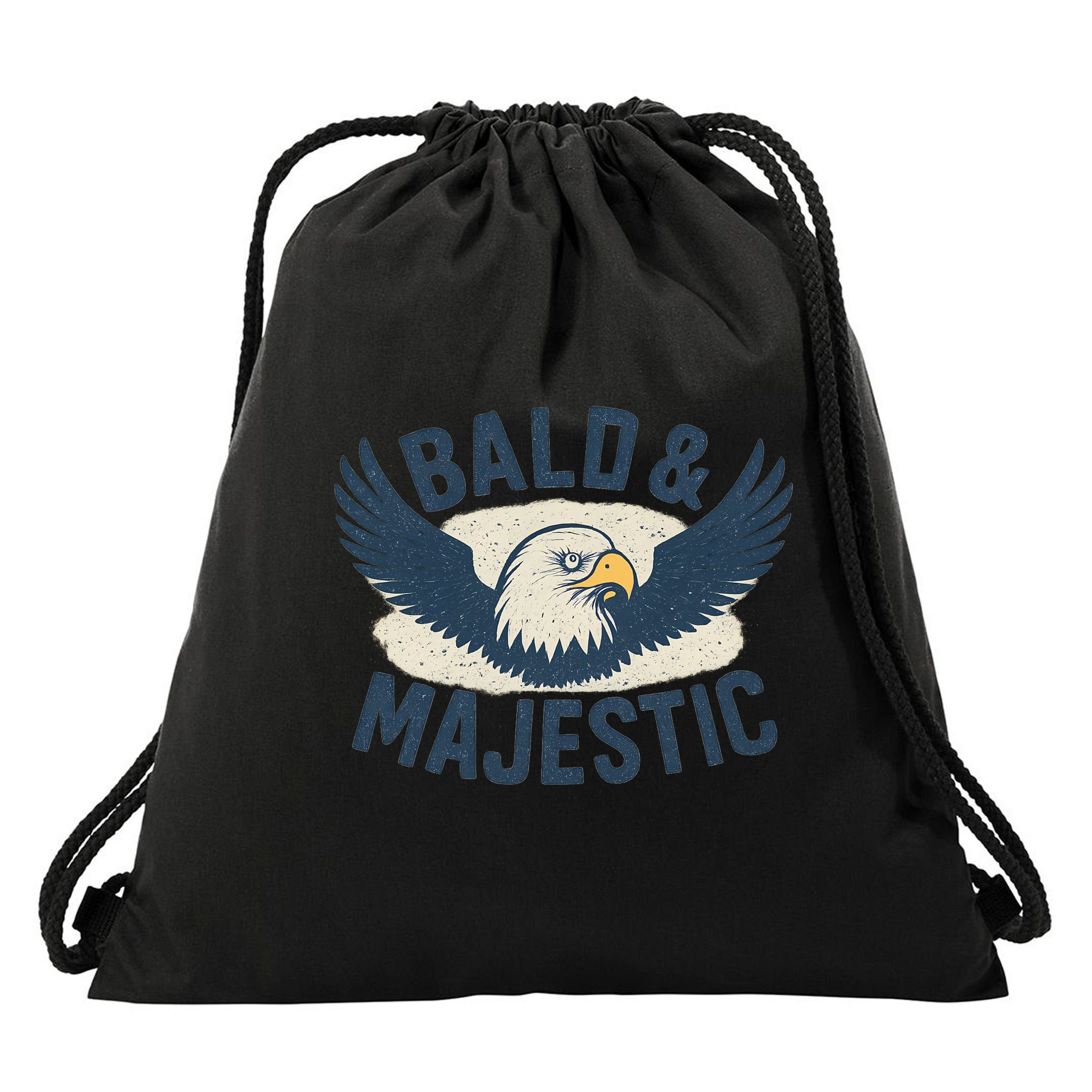 Bald & Majestic - Perfect Gift for Dads Drawstring Bag