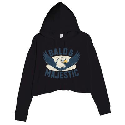 Bald & Majestic - Perfect Gift for Dads Crop Fleece Hoodie