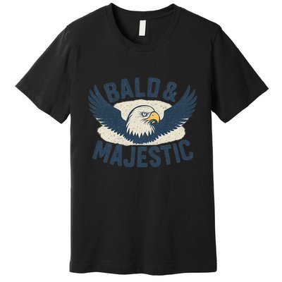 Bald & Majestic - Perfect Gift for Dads Premium T-Shirt