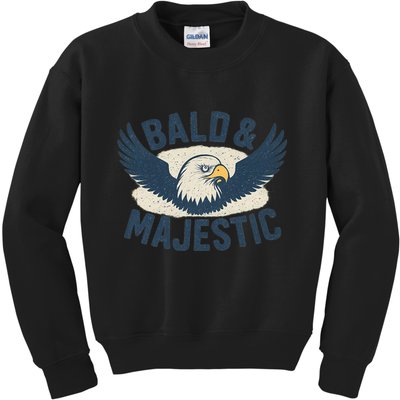 Bald & Majestic - Perfect Gift for Dads Kids Sweatshirt