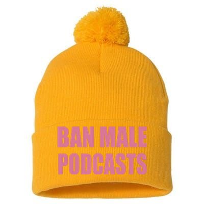 Ban Male Podcasts Pom Pom 12in Knit Beanie