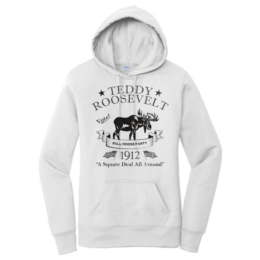 Bull Moose Party Vintage Teddy Roosevelt Campaign Political Women's Pullover Hoodie