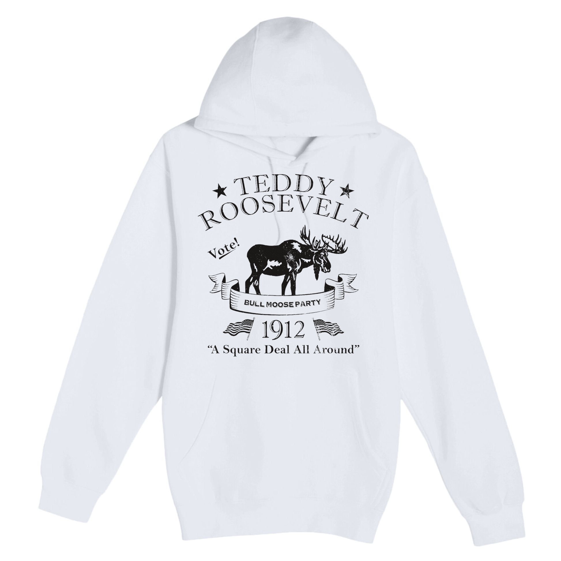 Bull Moose Party Vintage Teddy Roosevelt Campaign Political Premium Pullover Hoodie