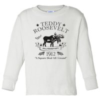 Bull Moose Party Vintage Teddy Roosevelt Campaign Political Toddler Long Sleeve Shirt