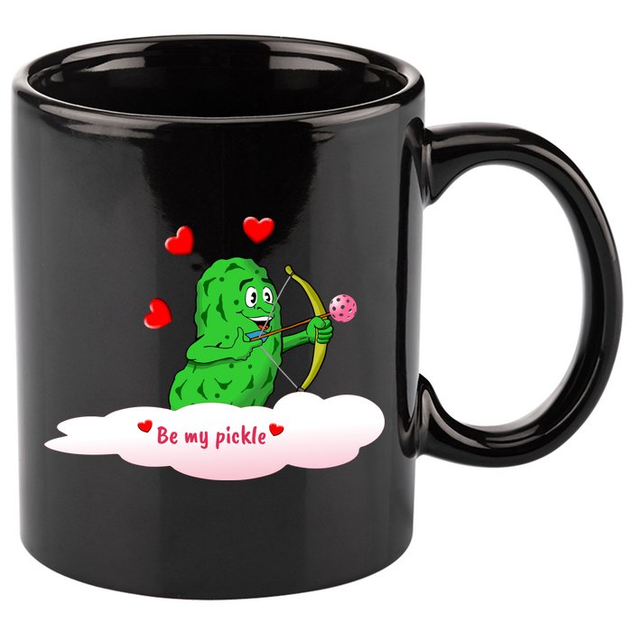 Be My Pickle, Fun Pickleball, Valentines Day Pickleball 11oz C Handle Ceramic Mug