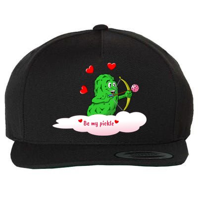 Be My Pickle, Fun Pickleball, Valentines Day Pickleball Wool Snapback Cap